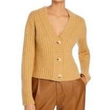 *NWT Vince Chunky Ribbed Wool & Cashmere Button-Up Boyfriend Cardigan, Size L