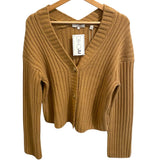 *NWT Vince Chunky Ribbed Wool & Cashmere Button-Up Boyfriend Cardigan, Size L