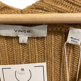 *NWT Vince Chunky Ribbed Wool & Cashmere Button-Up Boyfriend Cardigan, Size L