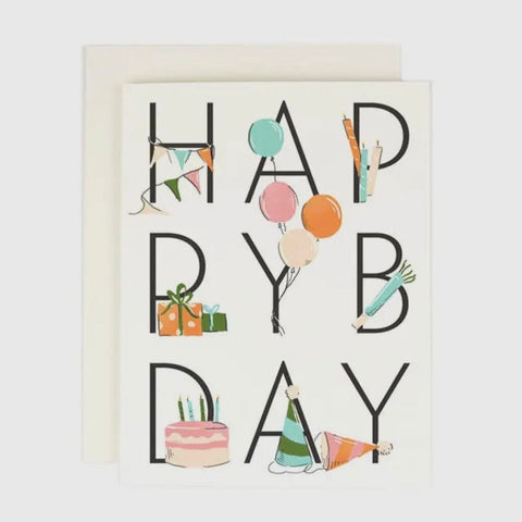 Amy Heitman HAPPY BDAY Birthday Notecard