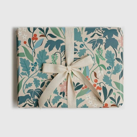 Amy Heitman Grove of Daphne Floral Gift Wrap Roll of Wrapping Paper Sheets, Set of 3
