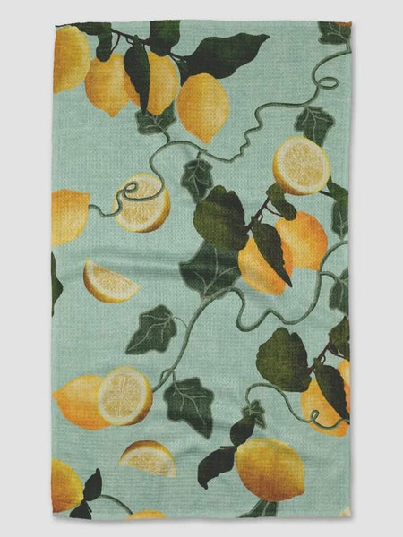 Geometry Amalfi Lemons Tea Towel