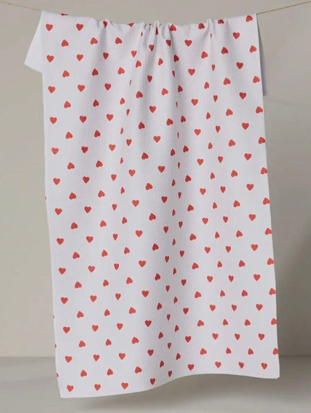 Geometry Baby Hearts Tea Towel