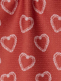 Geometry Soft Heart Scarlet Bar Towel