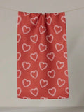 Geometry Soft Heart Scarlet Bar Towel