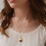 Adorn 512 14K Gold Fill Heart Locket & Chain 18" Necklace