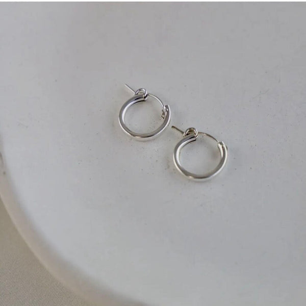 Katie Waltman Small Sterling Silver Standard Hoop Earrings