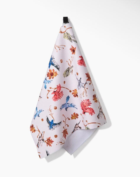 Geometry Autumn Bird Skies Fall Tea Towel