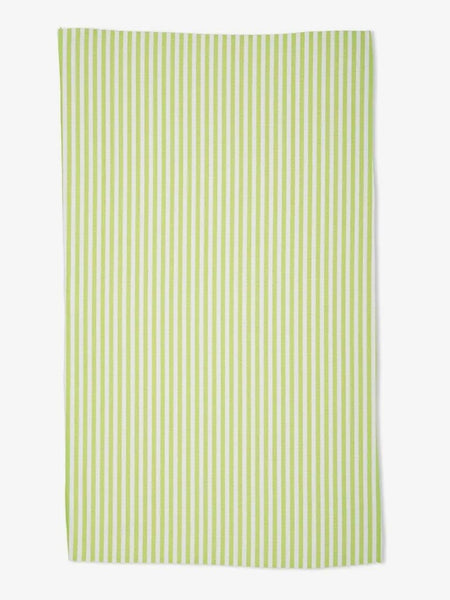 Geometry Summer Stripe Tea Towel-Green