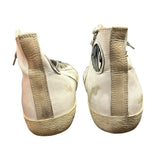 *Golden Goose Francy White Leather Gray Suede Star Lace-Up Hi-Top Sneakers w/Box, Size 40