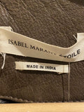 *Isabel Marant Etoile Bradi Lambs Leather Collarless Asymmetric Zipper Moto Jacket, Size FR40=US8