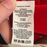 *Theory Cinched Blazer Stretch Velvet Notch Lapel Single Button Jacket, Size 8