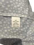 *La Ligne Tracy Cotton Poplin Dots Sleeveless Sweetheart Cami Smocked Back Midi Dress, Size L