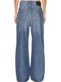 *Sportmax Max Mara Cotton Denim Intentionally Distressed High-Rise Ultra Wide Leg Jeans, Size 25(0)