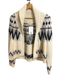 *The Great The Fair Isle Lodge Alpaca Wool Blend Shawl Collar Open Front Cardigan Sweater, Size TG1=S