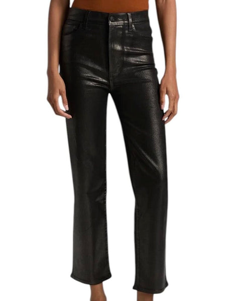 *NWT FRAME Denim Le Sleek Straight Coated Stretch Denim High-Rise Ankle Jeans, Size 30(10)