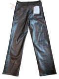 *NWT FRAME Denim Le Sleek Straight Coated Stretch Denim High-Rise Ankle Jeans, Size 30(10)