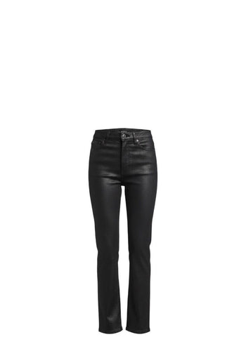 *NWT FRAME Denim Le Sleek Straight Coated Stretch Denim High-Rise Ankle Jeans, Size 30(10)