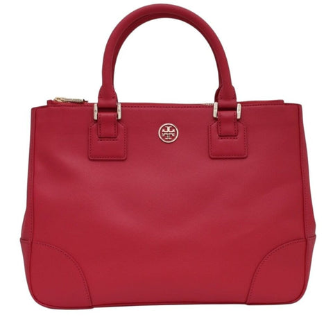*Tory Burch Robinson Double Zip East West Large Pebbled Leather Shoulder Bag Tote