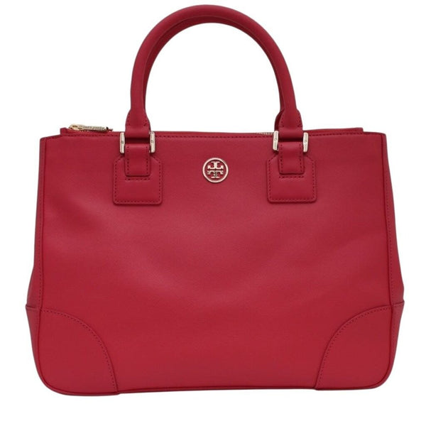 *Tory Burch Robinson Double Zip East West Large Pebbled Leather Shoulder Bag Tote