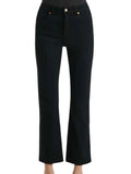 *Khaite Vivian Intentionally Distressed High-Rise Flared Leg Cropped Jeans, Size 27 (4)