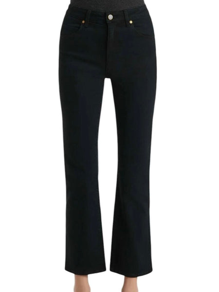 *Khaite Vivian Intentionally Distressed High-Rise Flared Leg Cropped Jeans, Size 27 (4)