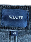 *Khaite Vivian Intentionally Distressed High-Rise Flared Leg Cropped Jeans, Size 27 (4)
