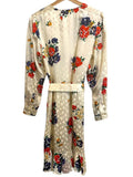 *NWT Tory Burch Printed Silk Wrap Floral Long Sleeve Belted Mini Dress, Size 6