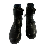 *Louis Vuitton Wonderland Ranger Leather Round Toe Lace-Up Rubber Sole Combat Boots, Size 39