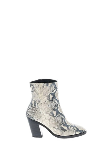 *NIB Stuart Weitzman Wynter Roccia Python Almond Toe Stacked Heel Ankle Boots, Size 9.5