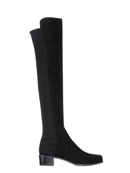 *NIB Stuart Weitzman Reserve Bold Almond Toe Stacked Heel Over-the-Knee Boots, Size 9.5
