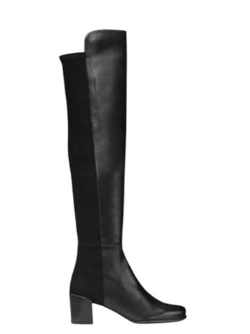 *NIB Stuart Weitzman Linsi Pointed Toe Stacked Heel Over-the-Knee Boots, Size 9.5