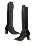 *NIB Stuart Weitzman Linsi Pointed Toe Stacked Heel Over-the-Knee Boots, Size 9.5