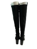 *NIB Stuart Weitzman Linsi Pointed Toe Stacked Heel Over-the-Knee Boots, Size 9.5