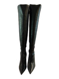*NIB Stuart Weitzman Linsi Pointed Toe Stacked Heel Over-the-Knee Boots, Size 9.5