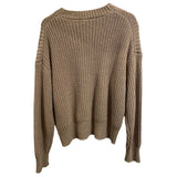 *Reformation Sam Cotton & Cashmere Chunky Knit Crew Neck Oversized Sweater, Size XS