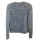 *ba&sh Guspa Cotton Blend Marled Knit Long Sleeve Round Neck Cardigan Lady Jacket, Size XS