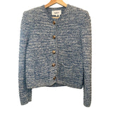 *ba&sh Guspa Cotton Blend Marled Knit Long Sleeve Round Neck Cardigan Lady Jacket, Size XS