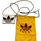 *Gucci x Adidas Horsebit Shoulder Wallet Pebbled Leather Removable Strap Crossbody Bag