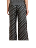 *NWT La Ligne Agatha Silk Diagonal Stripe High Rise Wide Leg Palazzo Pants, Size 00