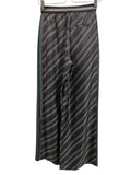 *NWT La Ligne Agatha Silk Diagonal Stripe High Rise Wide Leg Palazzo Pants, Size 00