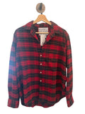 *Frank & Eileen Eileen Fit Cotton Flannel Plaid Long Sleeve Collared V-Neck Button-Up Shirt, Size M