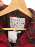 *Frank & Eileen Eileen Fit Cotton Flannel Plaid Long Sleeve Collared V-Neck Button-Up Shirt, Size M