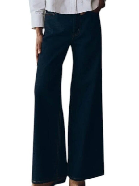 *NWT THE GREAT. The Slouch Dark Wash High-Rise Wide Leg Ankle Jeans, Size 25(0)