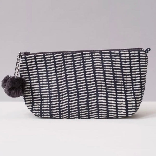 Graymarket Design Pontis Navy Block Print Makeup Pouch