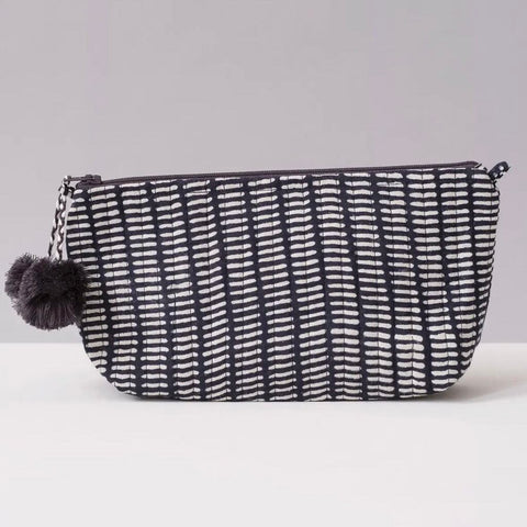 Graymarket Design Pontis Navy Block Print Makeup Pouch