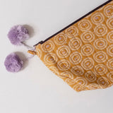 Graymarket Design Tangier Tangerine Block Print Makeup Pouch
