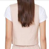 *NWT XiRENA Vida Linen Sleeveless V-Neck Button-Up Vest Top, Size M