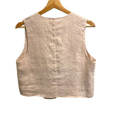 *NWT XiRENA Vida Linen Sleeveless V-Neck Button-Up Vest Top, Size M