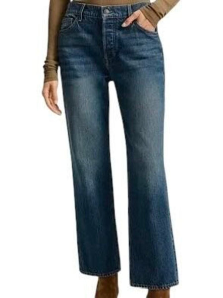 ^NWT Veronica Beard Leah Stretch Cotton Denim Mid-Rise Straight Leg Ankle Jeans, Size 27(4)